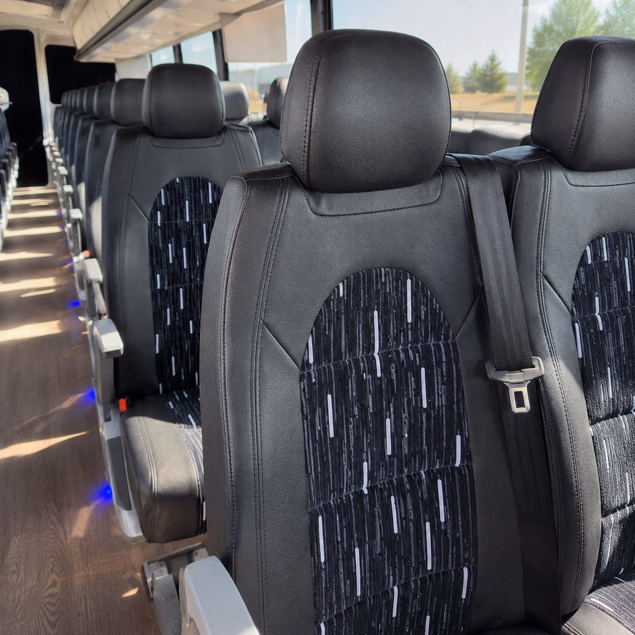 dayton charter bus services interior